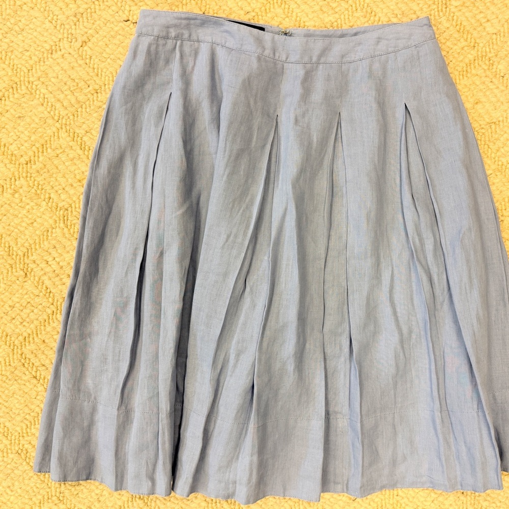 Talbots Soft violet linen Pleated A-Line Skirt